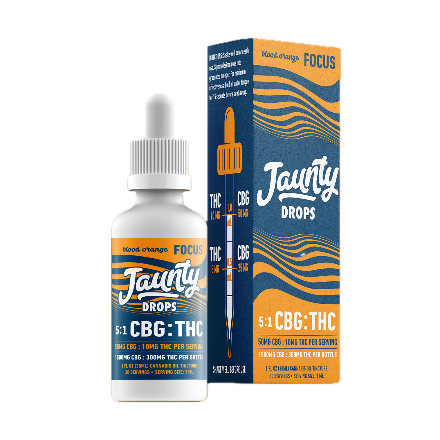 Photograph of product: Jaunty FOCUS 5:1 CBG:TH-oui 30srv 10mg Tincture