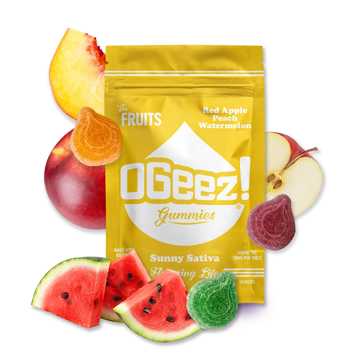 Photograph of product: Ogeez - The Fruits Sunny Oui'd 100mg 10-Pack