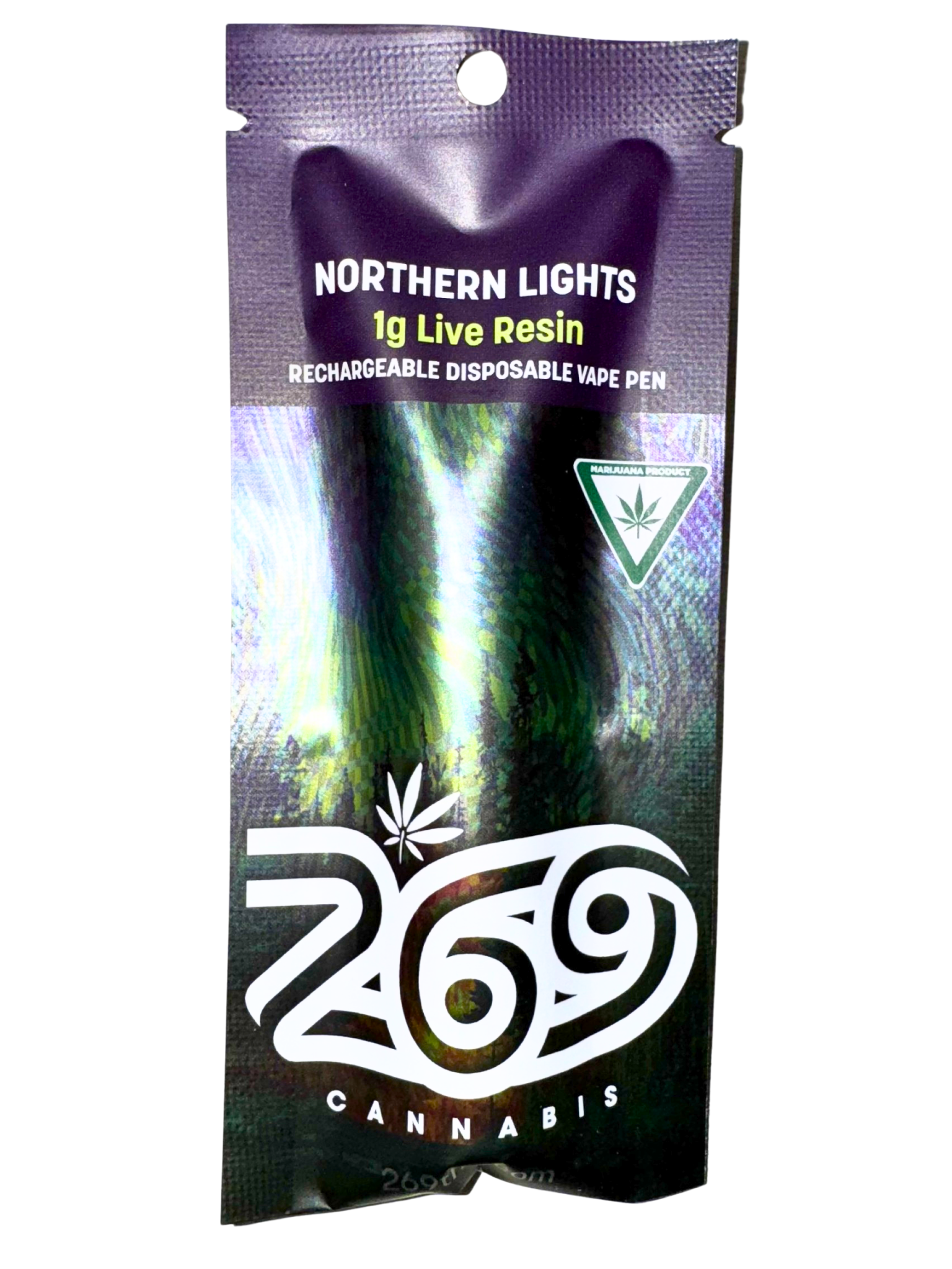 Photograph of product: Northern Lights Live Resin Disposable Vape