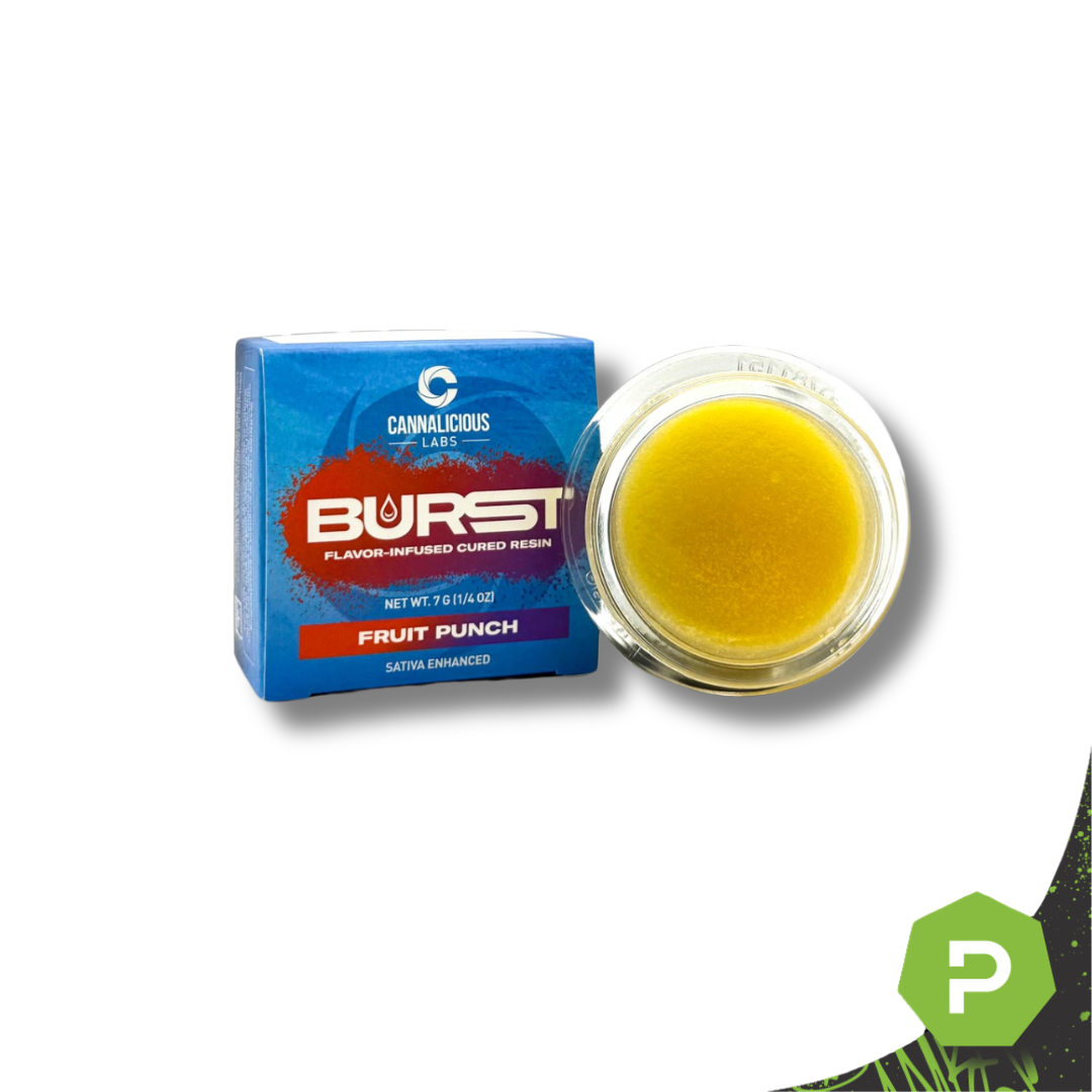 Photograph of product: Cannalicious | 7g Flavor Infused Cured Resin | Fruit Punch