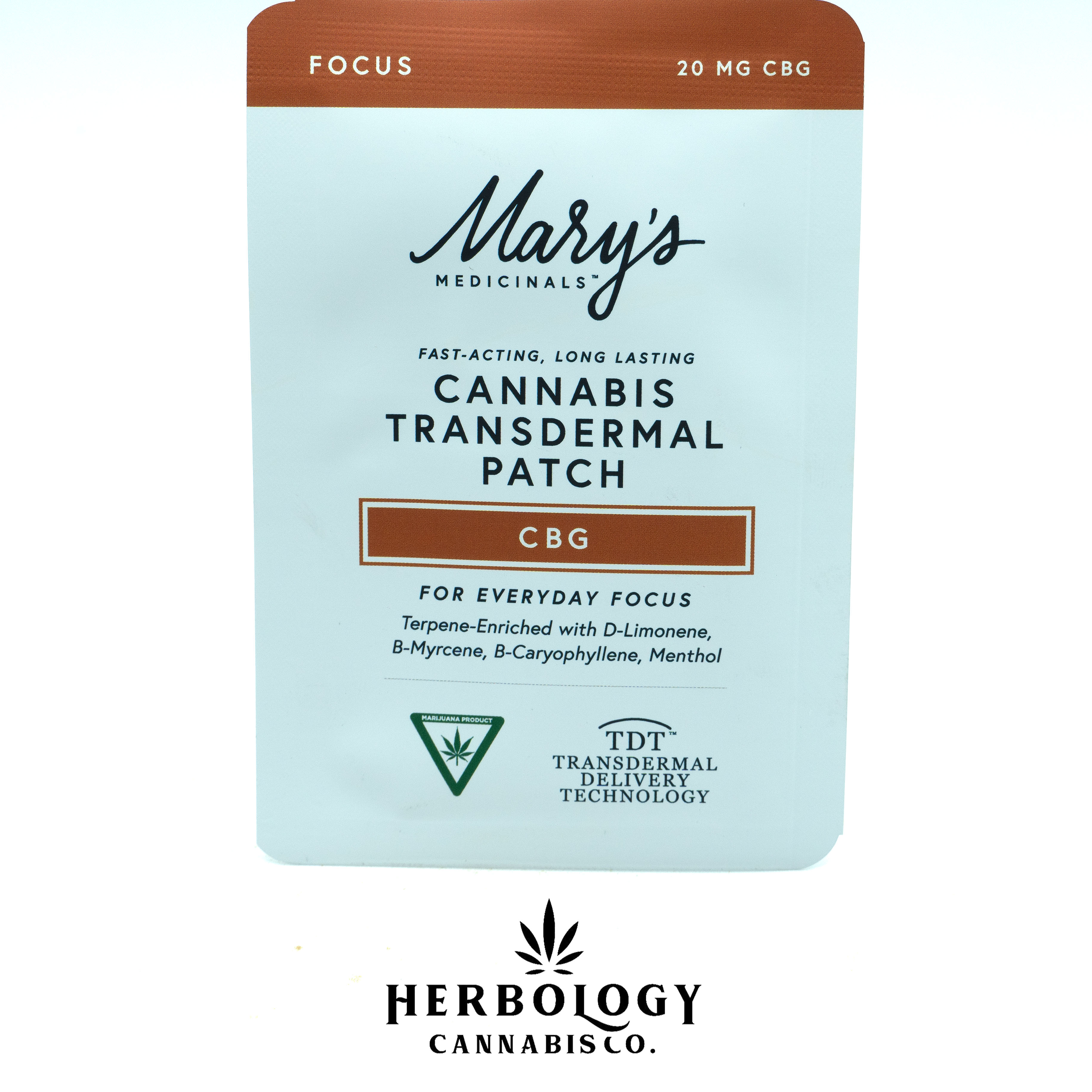 Photograph of product: Mary's Medicinals | Transdermal Patch | Focus | 20mg CBG