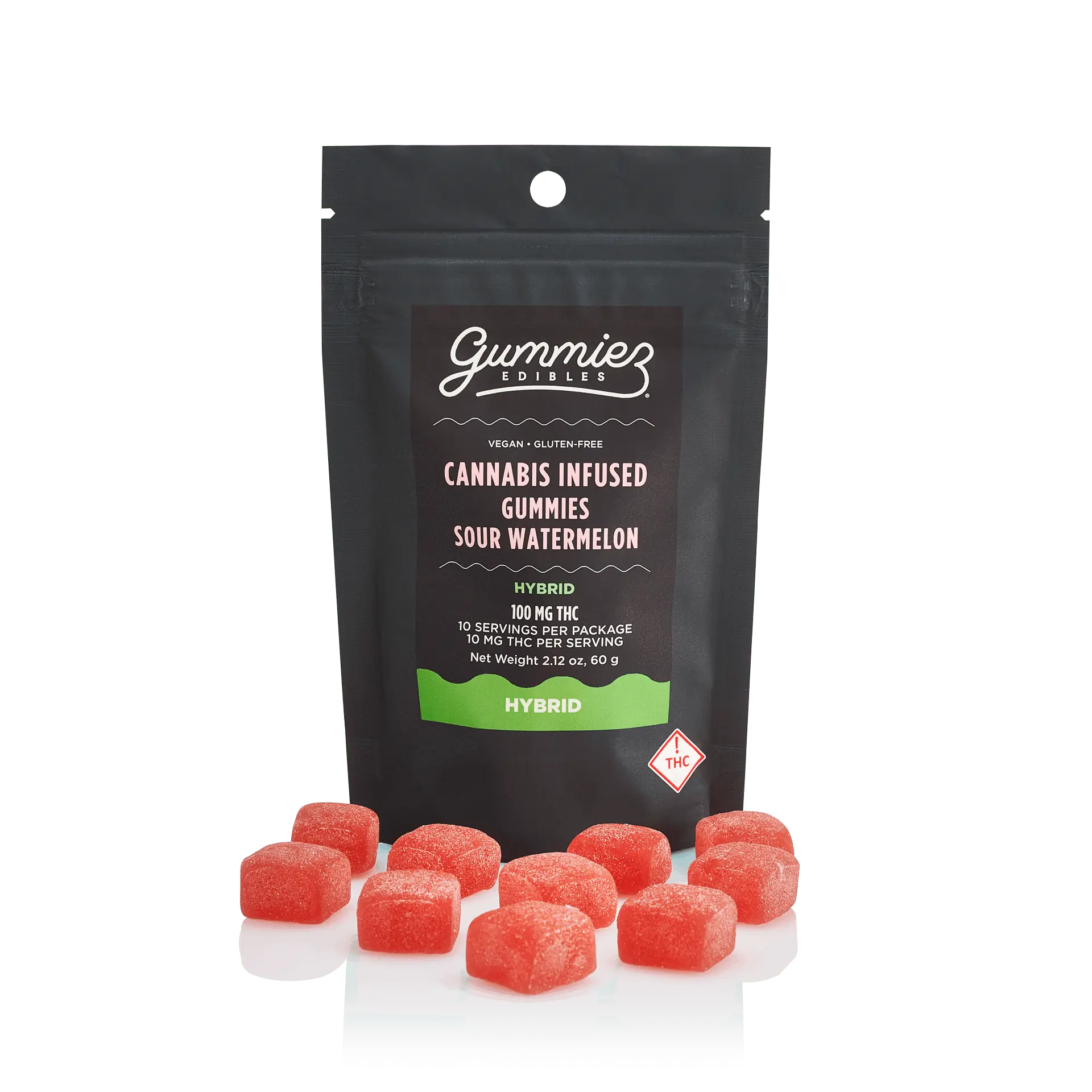 Photograph of product: Gummiez | Watermelon 10.01mg 10ct | Sour Gummies