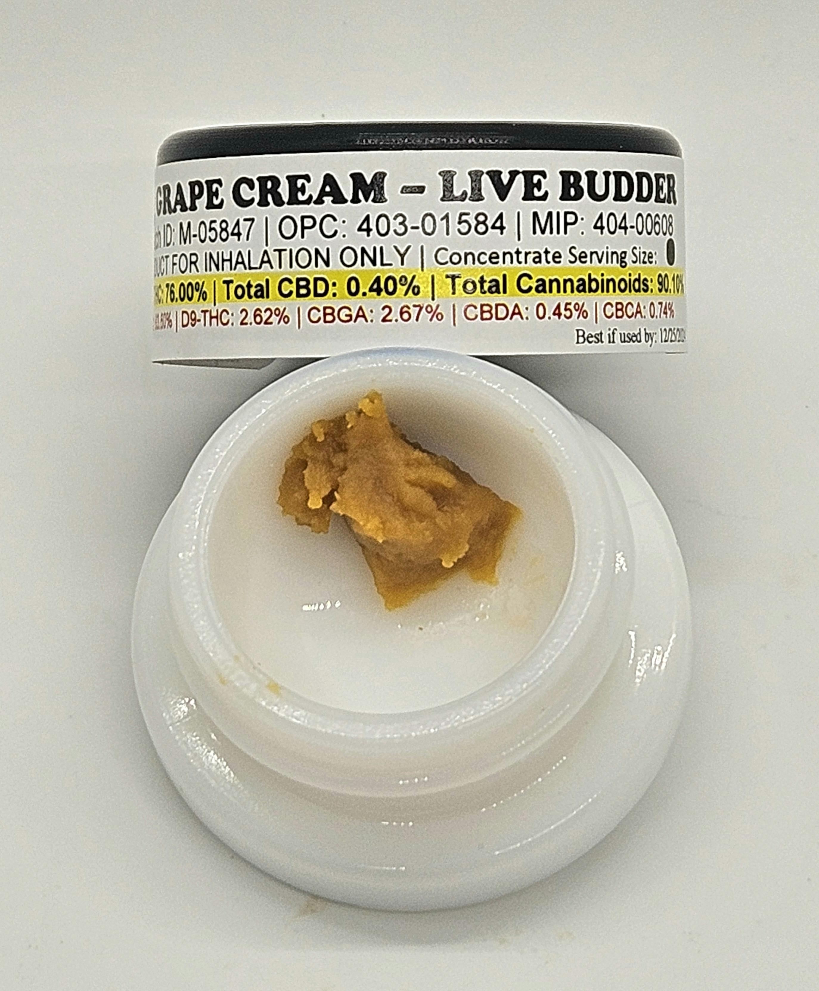 Photograph of product: Denver Dabs 1g | Grape Cream Live Budder