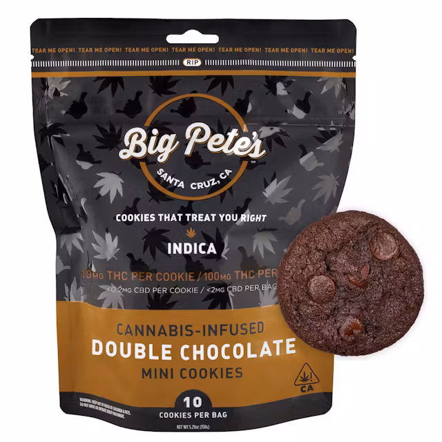 Photograph of product: Big Pete's - 10mg x 10pk Oui'd - Double Chocolate Cookies