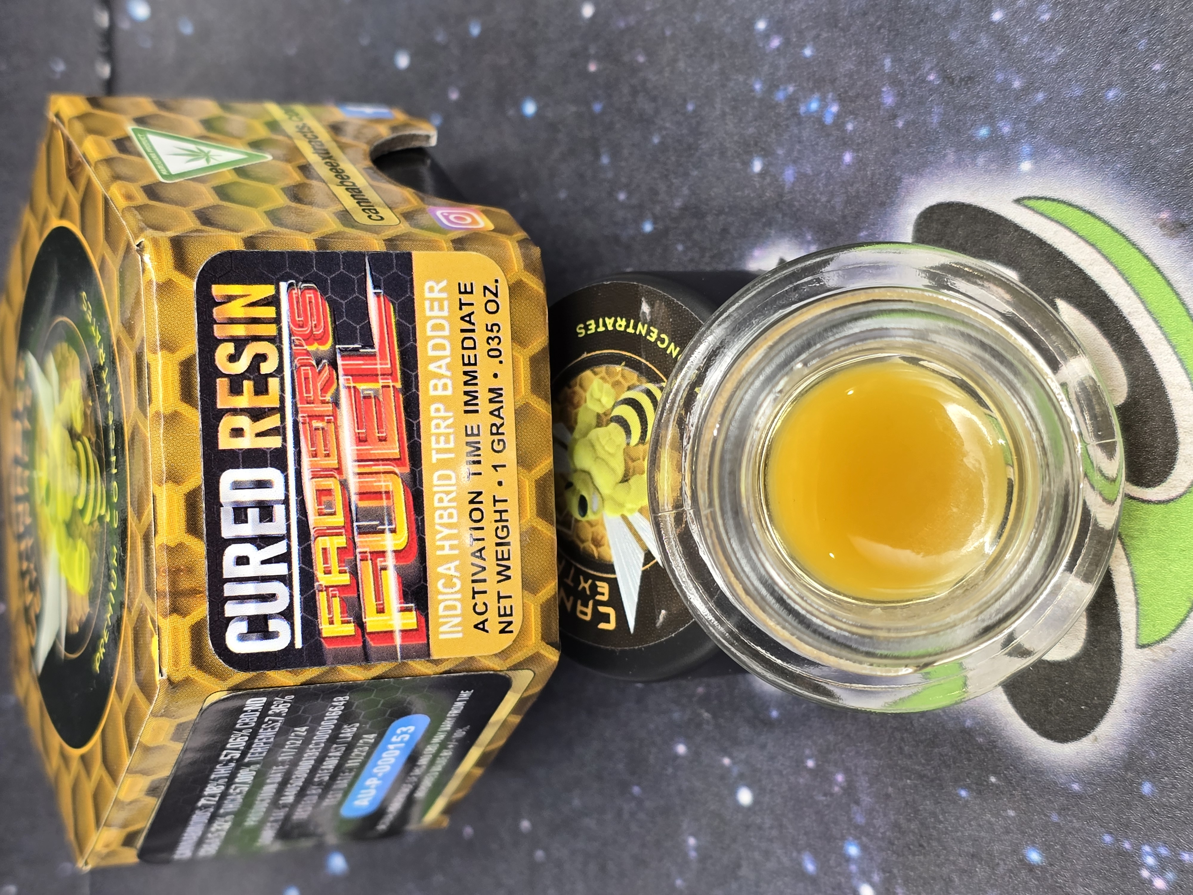Photograph of product: Cannabee | Fader's Fuel | Cured Resin Baddar