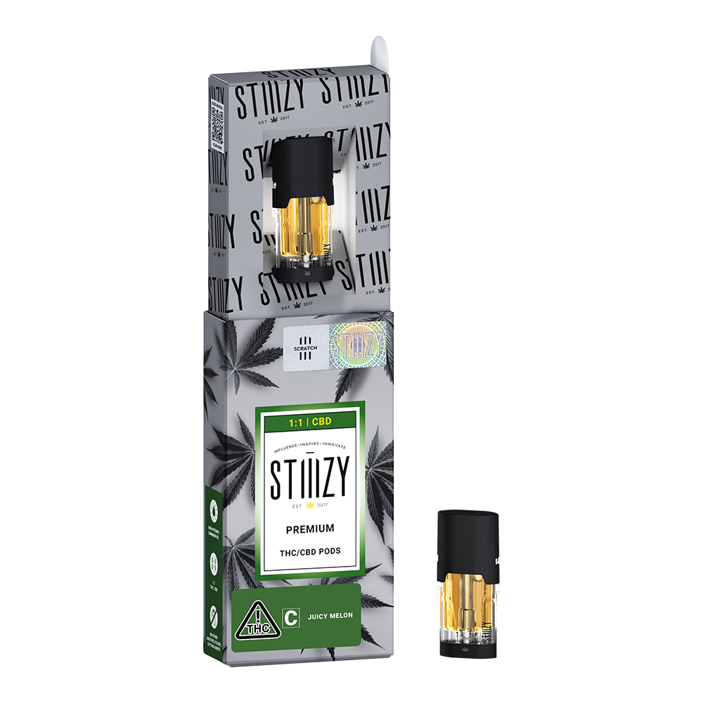 Photograph of product: STIIIZY Juicy Melon 1:1 Vape Pod 0.85g