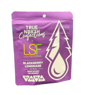 Photograph of product: Blackberry Lemonade | 4pk x 50mg | Rosin Infused | True North Confections x LSF