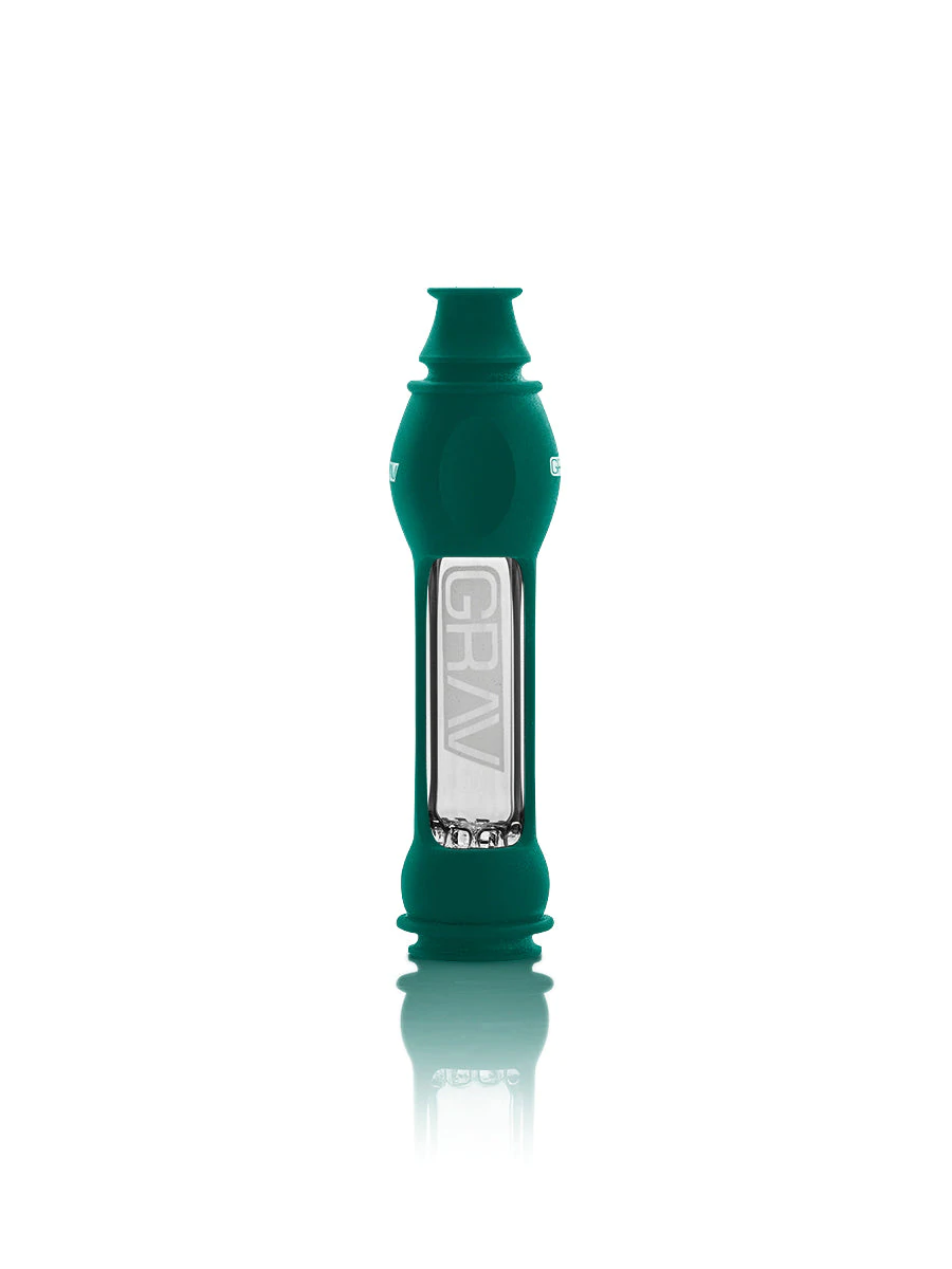 Photograph of product: Chillum | GRAV | One Hitter Silicone Octo-Taster | Dark Teal