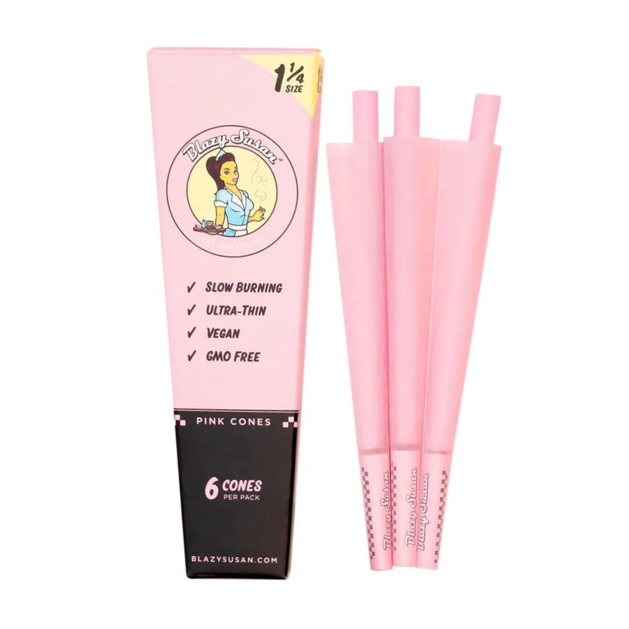 Photograph of product: Blazy Susan I Pink 1 1/4 Paper Cones | 6pk