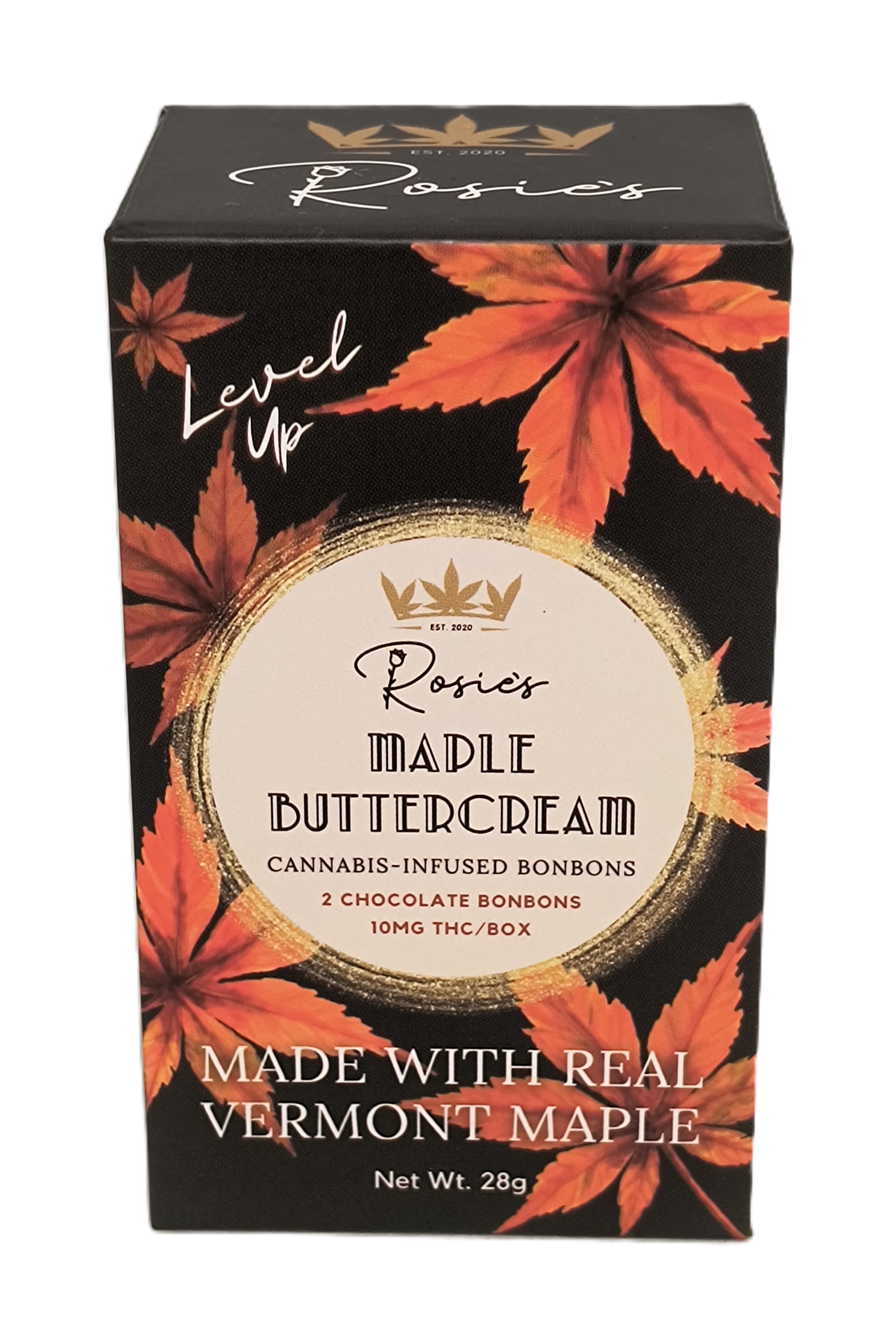 Photograph of Product: Maple Buttercream Bonbon 2-Pack | 10mg THC | Rosie's Confections