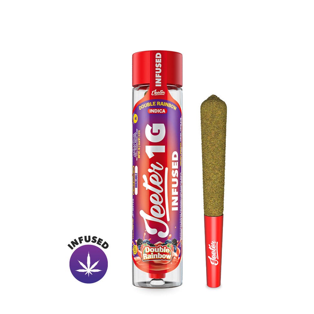 Photograph of product: 1g Double Rainbow Infused Preroll - Jeeter