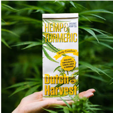 Photograph of product: Dutch Harvest Tea | Hemp & Turmeric Organic Infusion | 50g