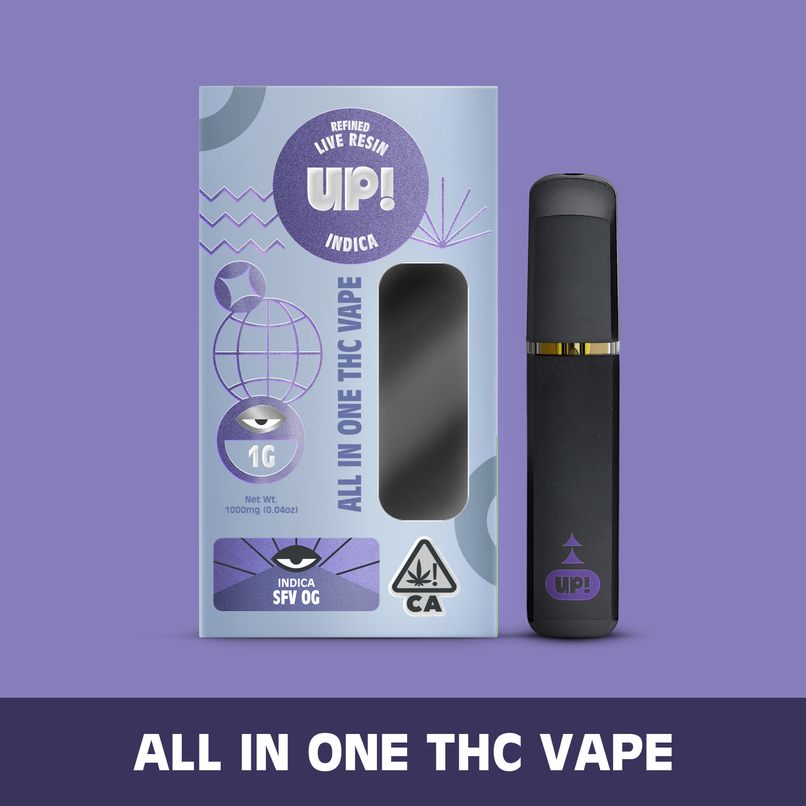 Photograph of product: UP! - SFV OG (Oui'd) Live Resin All-In-One Vape