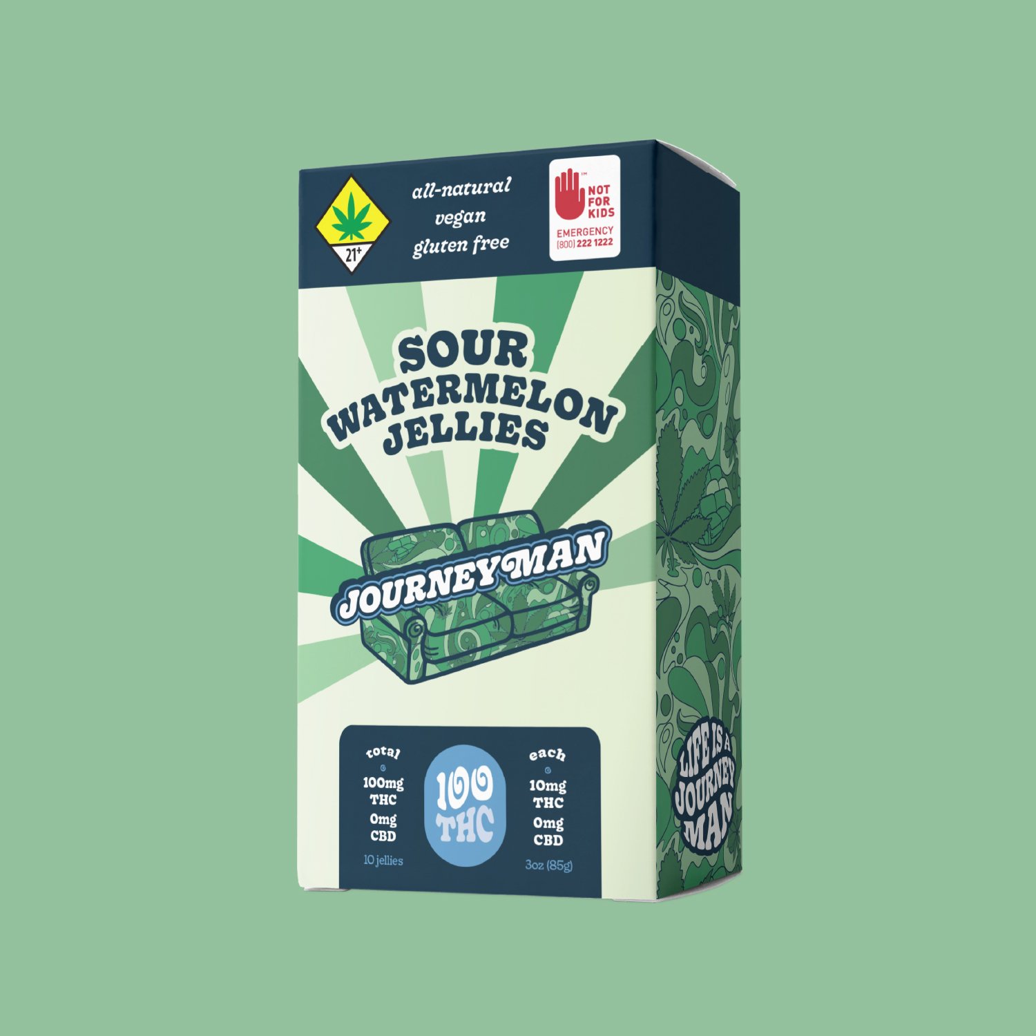 Photograph of product: BS 10pk Journeyman Sour Watermelon TH-oui Jellies