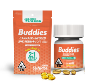 Photograph of product: Buddies Awaken 2:1 TH-oui/TH-ouiV Oui'd Live Resin+ Softgels 60Pk 450mg