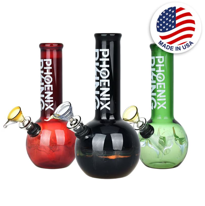 Photograph of product: Phoenix Rising Round Base Water Pipe 7" (A0113)