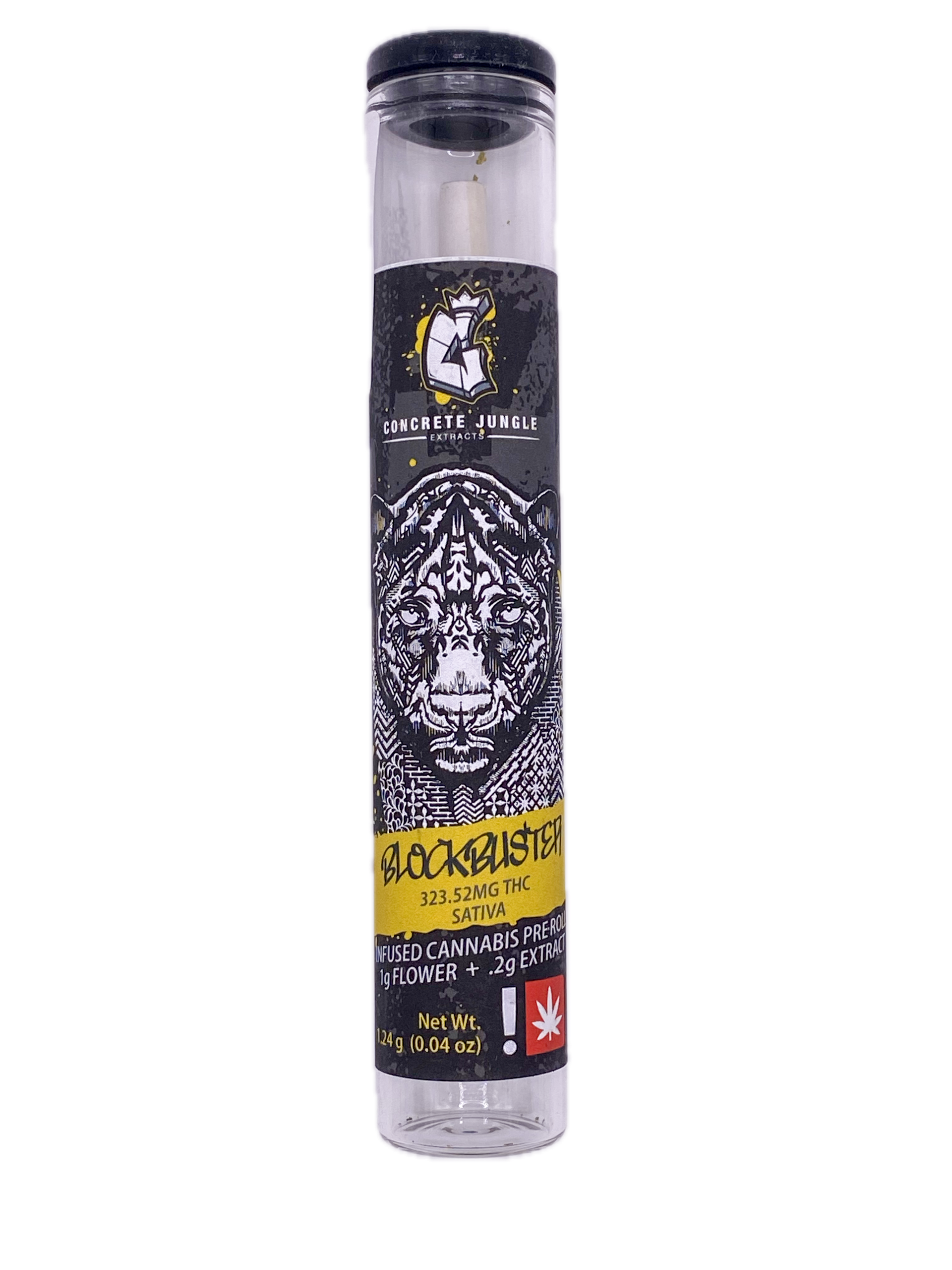 Photograph of product: BLOCKBUSTER - INFUSED PREROLL - 1G - Oui'd - TRUFFLE MONKEY x TUTTI FRUTTI