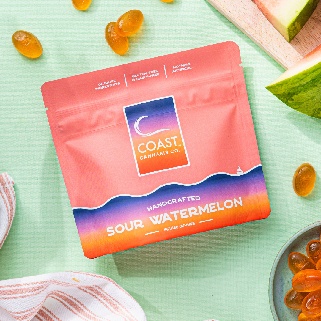 Photograph of product: Sour Watermelon Gummies 100mg