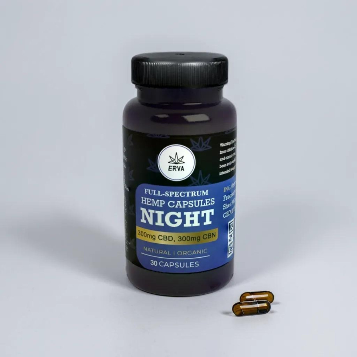 Photograph of product: 1:1 (CBN:CBD) Night Capsules 600mg 30pk