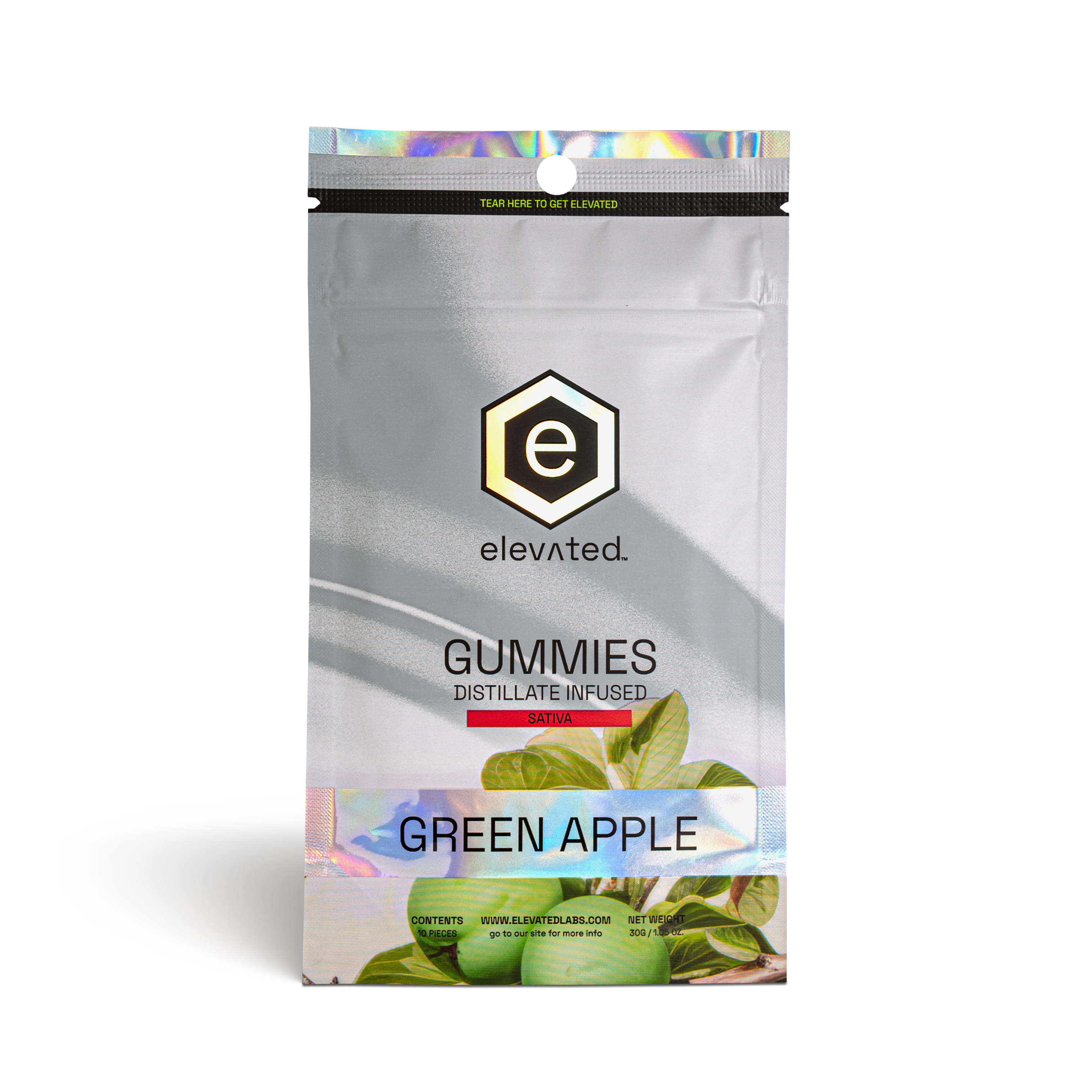 Photograph of product: Green Apple Gummies (Oui'd) - 100mg