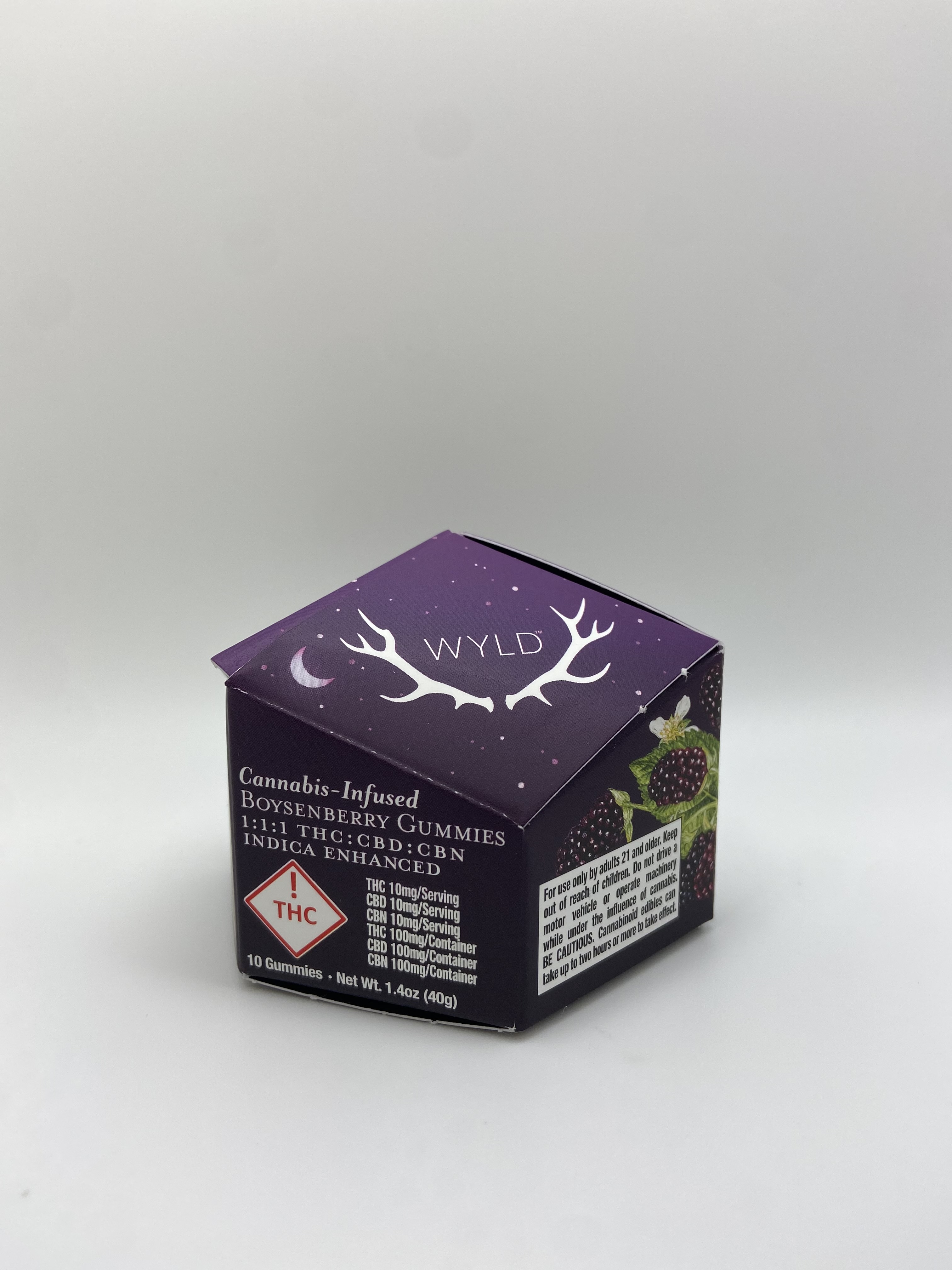 Photograph of product: Wyld - Boysenberry - 1:1:1 - 100mg Gummies