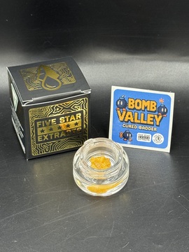 Photograph of product: Bomb Valley Cured Badder | Five Star Extracts | 1g