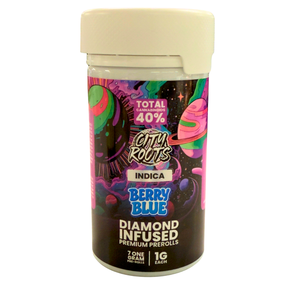 Photograph of product: City Roots - Berry Blue (Oui'd) 7pk Infused Prerolls