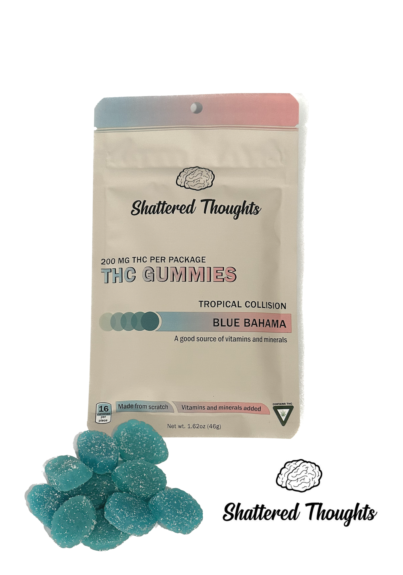 Photograph of product: Shattered Thoughts | Blue Bahamas 200mg