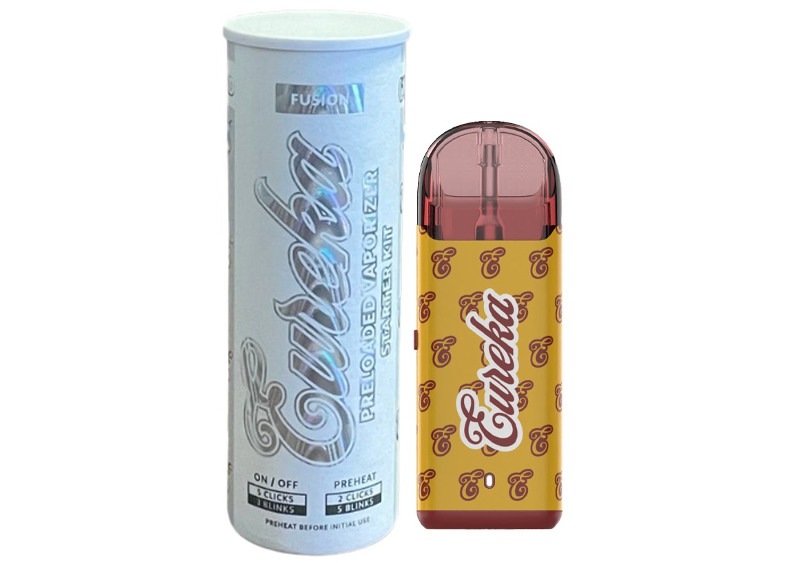 Photograph of product: Eureka Fusion | Nectarine Dream | 3:1 TH-oui / TH-ouiV  Preloaded Pod + AIO Starter Kit | 1g