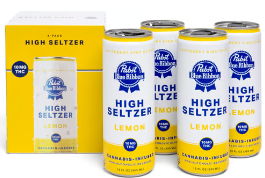 Photograph of product: Lemon - 40MG High Seltzers 12OZ 4PK