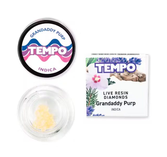 Photograph of product: Granddaddy Purp Live Resin Diamonds 1g - 