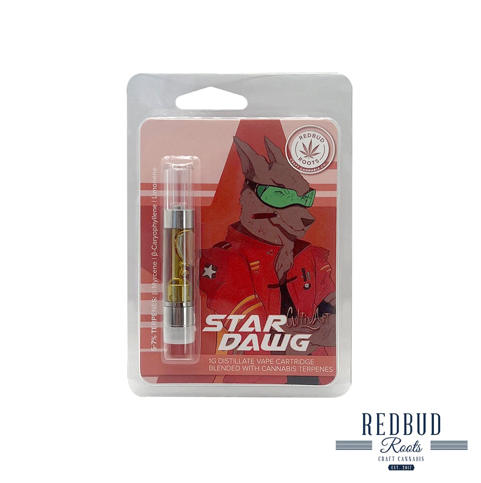 Photograph of product: Redbud Roots Star Dawg Cultivart 1g Vape Cart