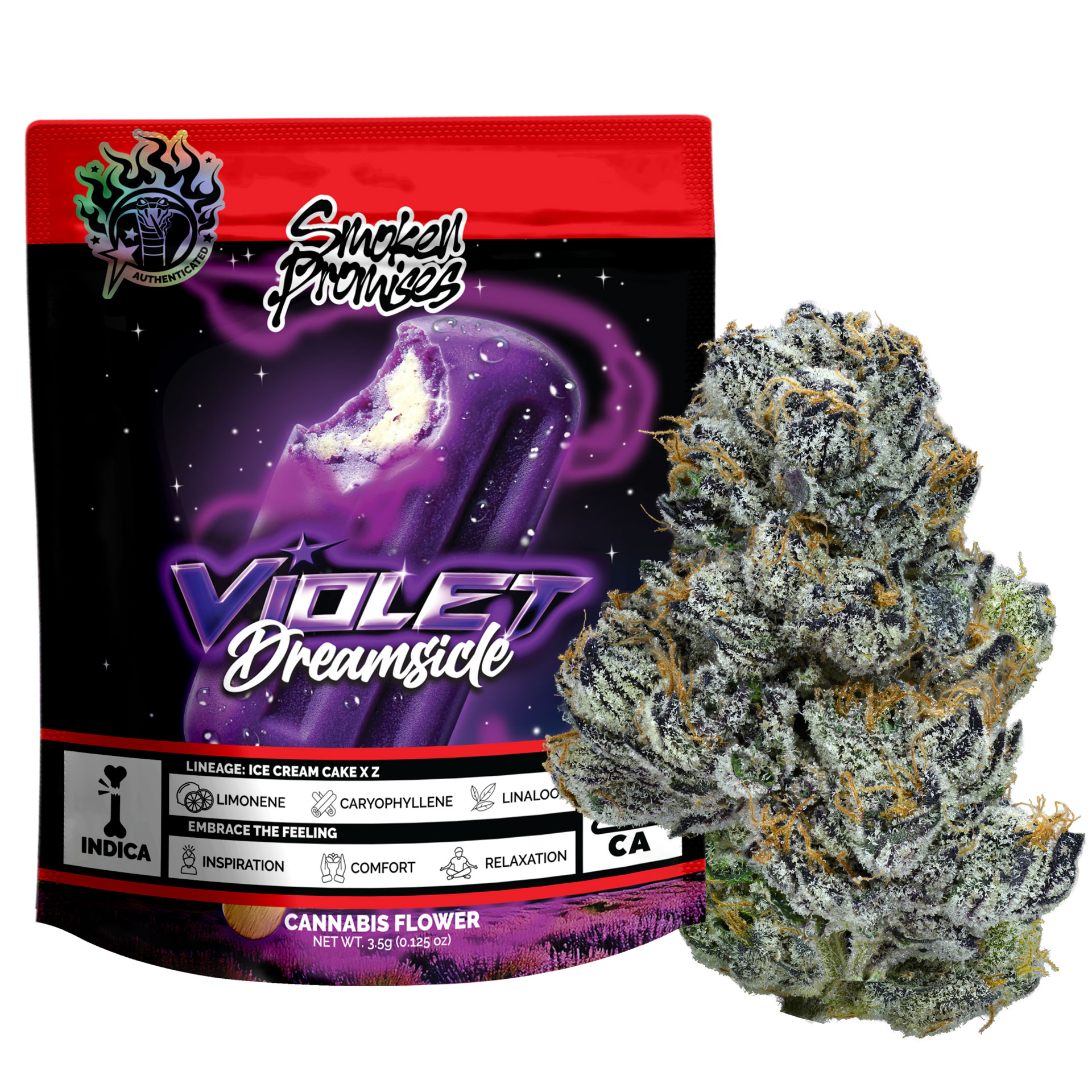Photograph of product: VIOLET DREAMSICLE 3.5G