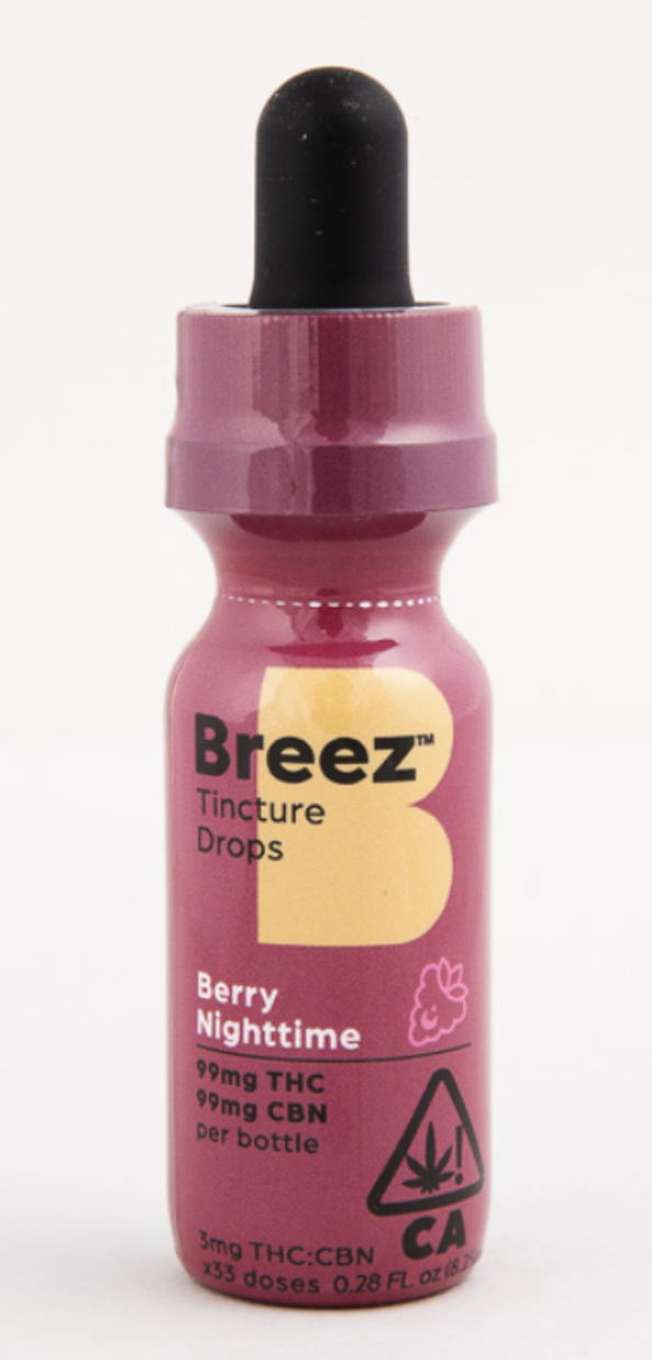 Photograph of product: BREEZ BERRY NIGHTTIME 1:1 CBN TINCTURE  99MG