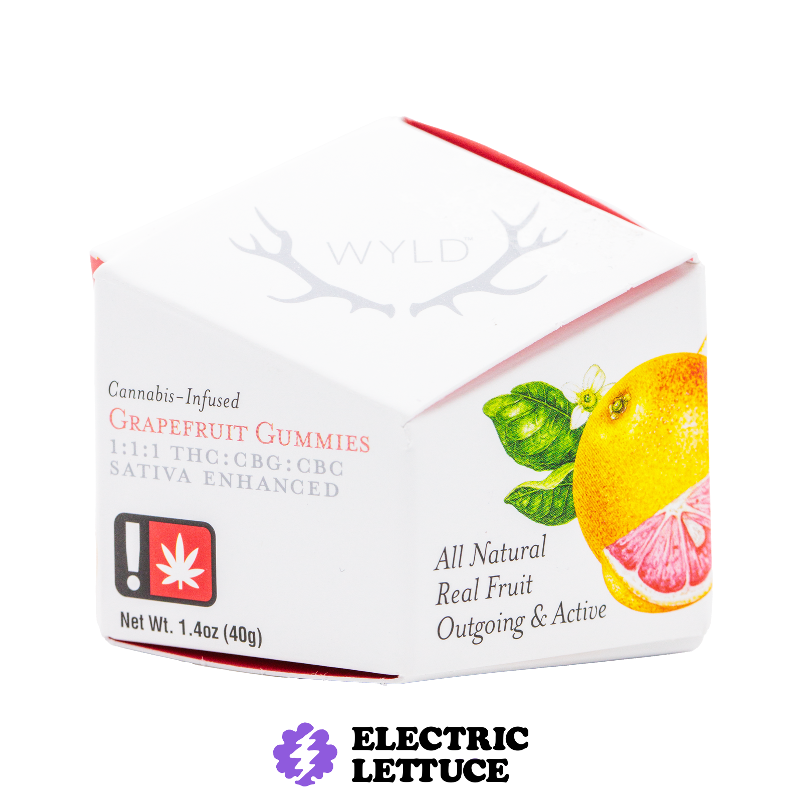 Photograph of product: Wyld Grapefruit 1:1:1 TH-oui:CBG:CBC Gummy 100mg