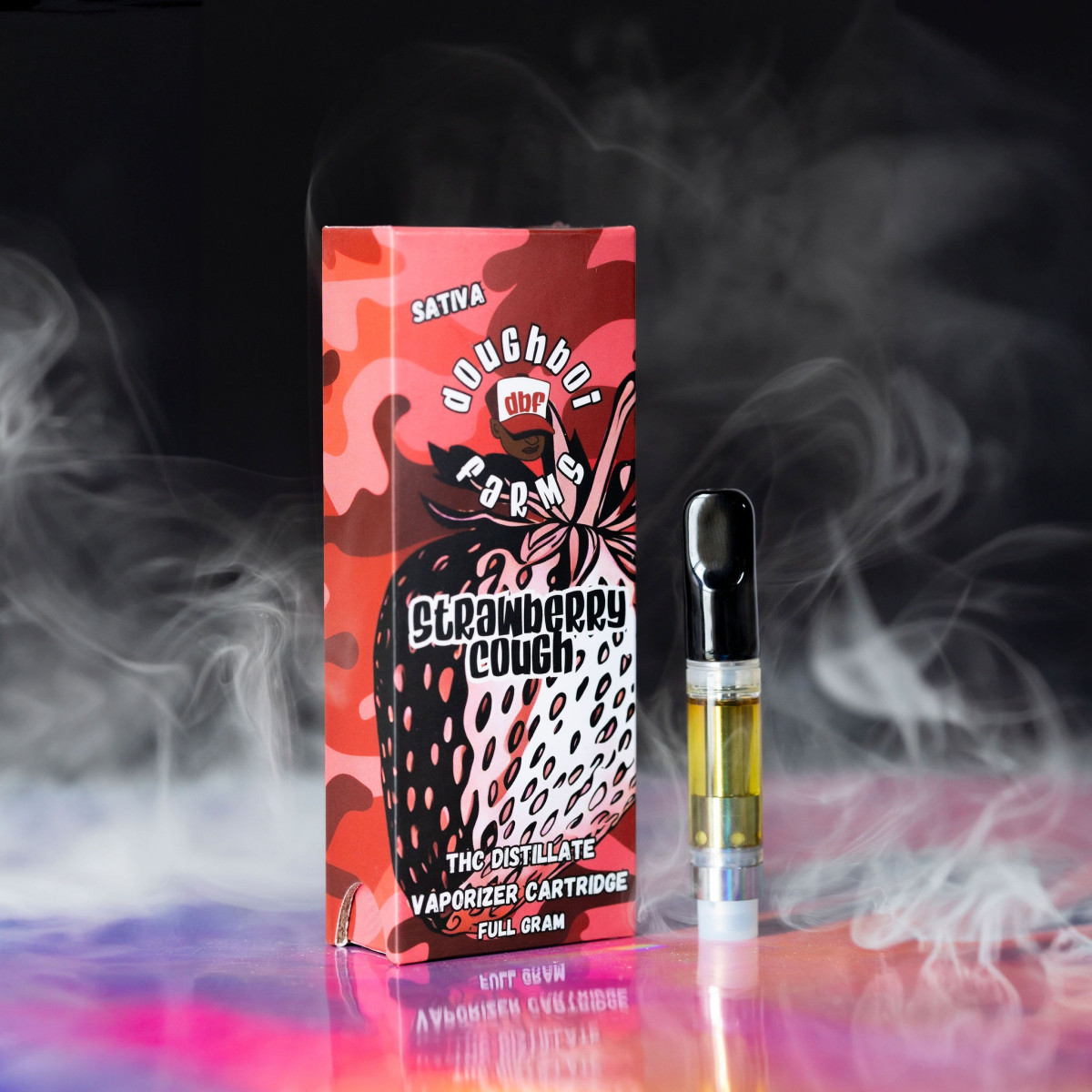 Photograph of product: Doughboi Farms | Strawberry Cough | 1 Gram Cart