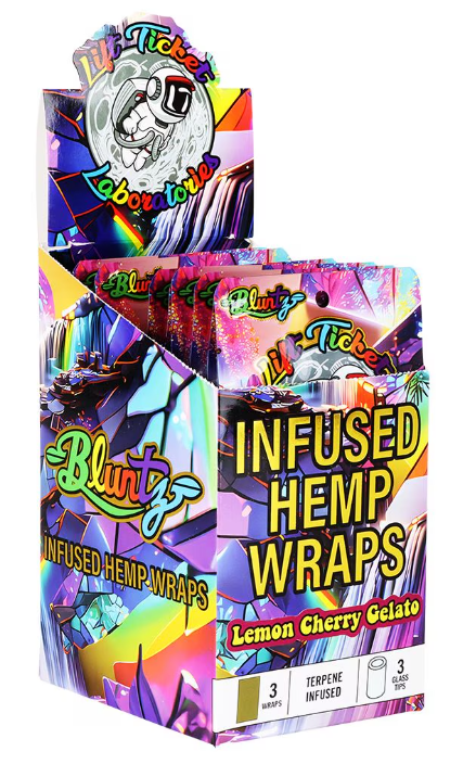 Photograph of product: Lift Ticket | Terpene Infused Hemp Wrap w/ Glass Tip | 3pc.