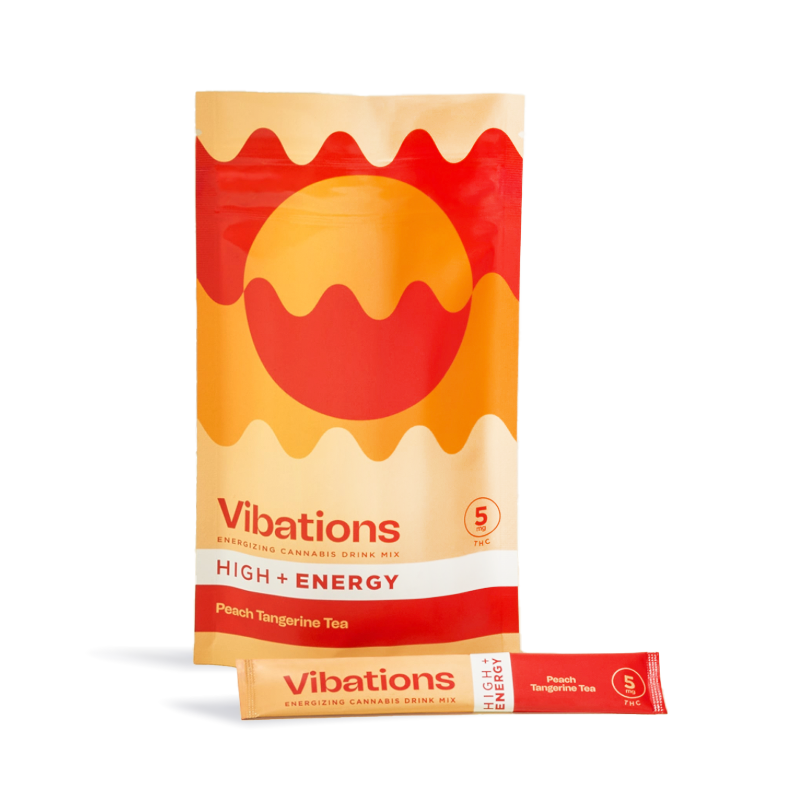 Photograph of product: Vibations Peach Tangerine (S) Tea Powder 5mg 10pk