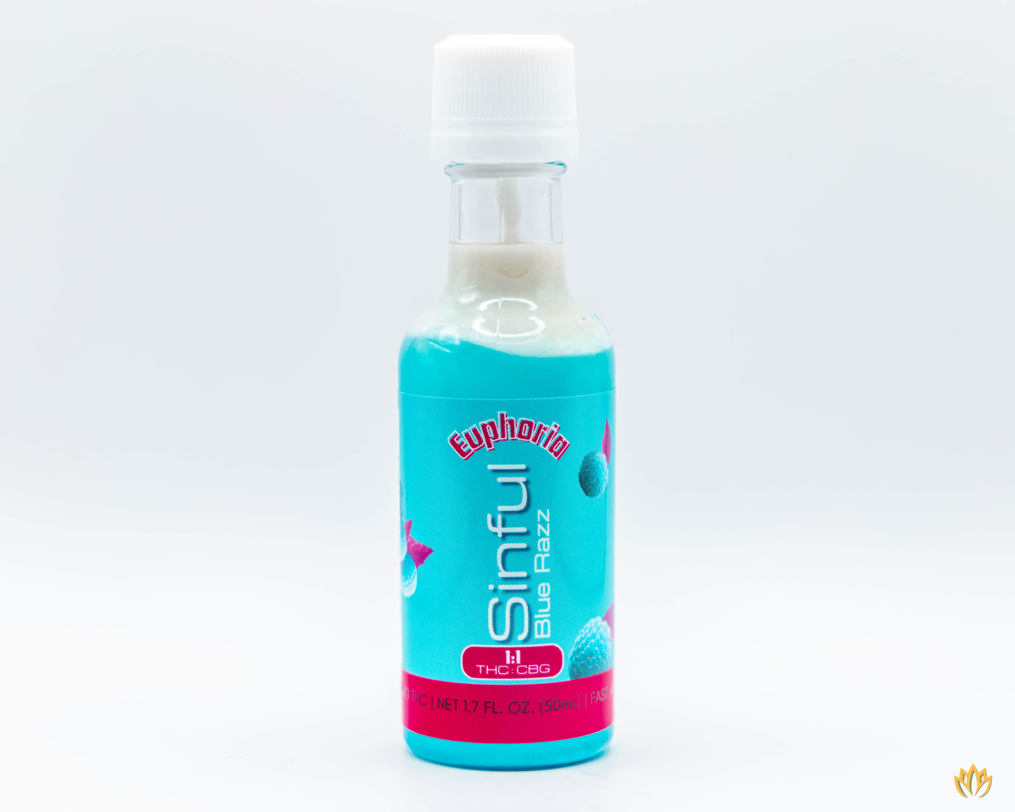 Photograph of product: Sinful Blue Raspberry 1:1 100mg Shooter