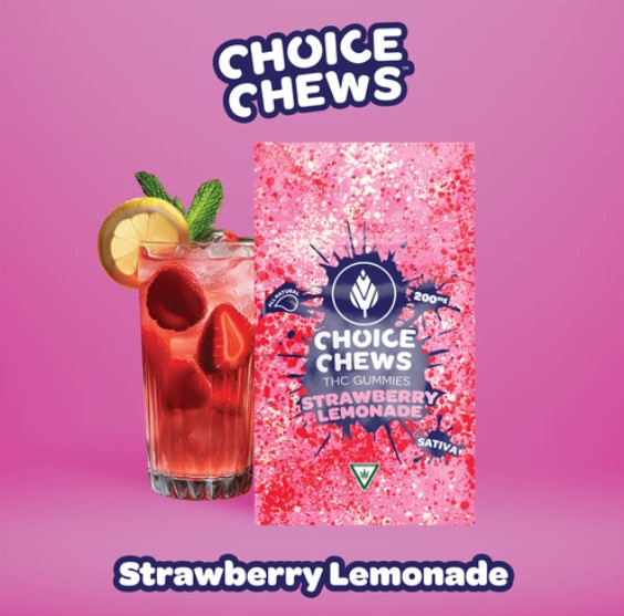 Photograph of product: Choice Chews | Strawberry Lemonade | Oui'd 100mg
