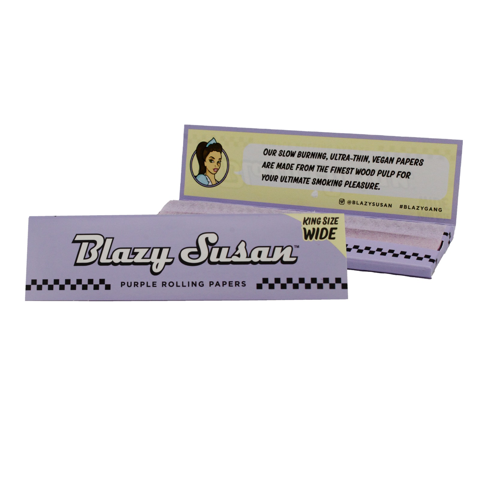 Photograph of product: Blazy Susan - Purple Rolling Papers - King Size (Wide)