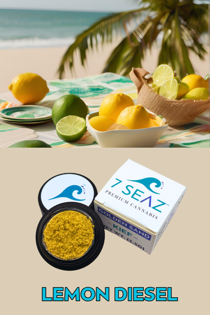 Photograph of Product: 7 Seaz - Lemon Diesel - Golden Sand Kief