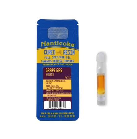 Photograph of product: Grape Gas | 1g Cured Resin Vape Cartridge