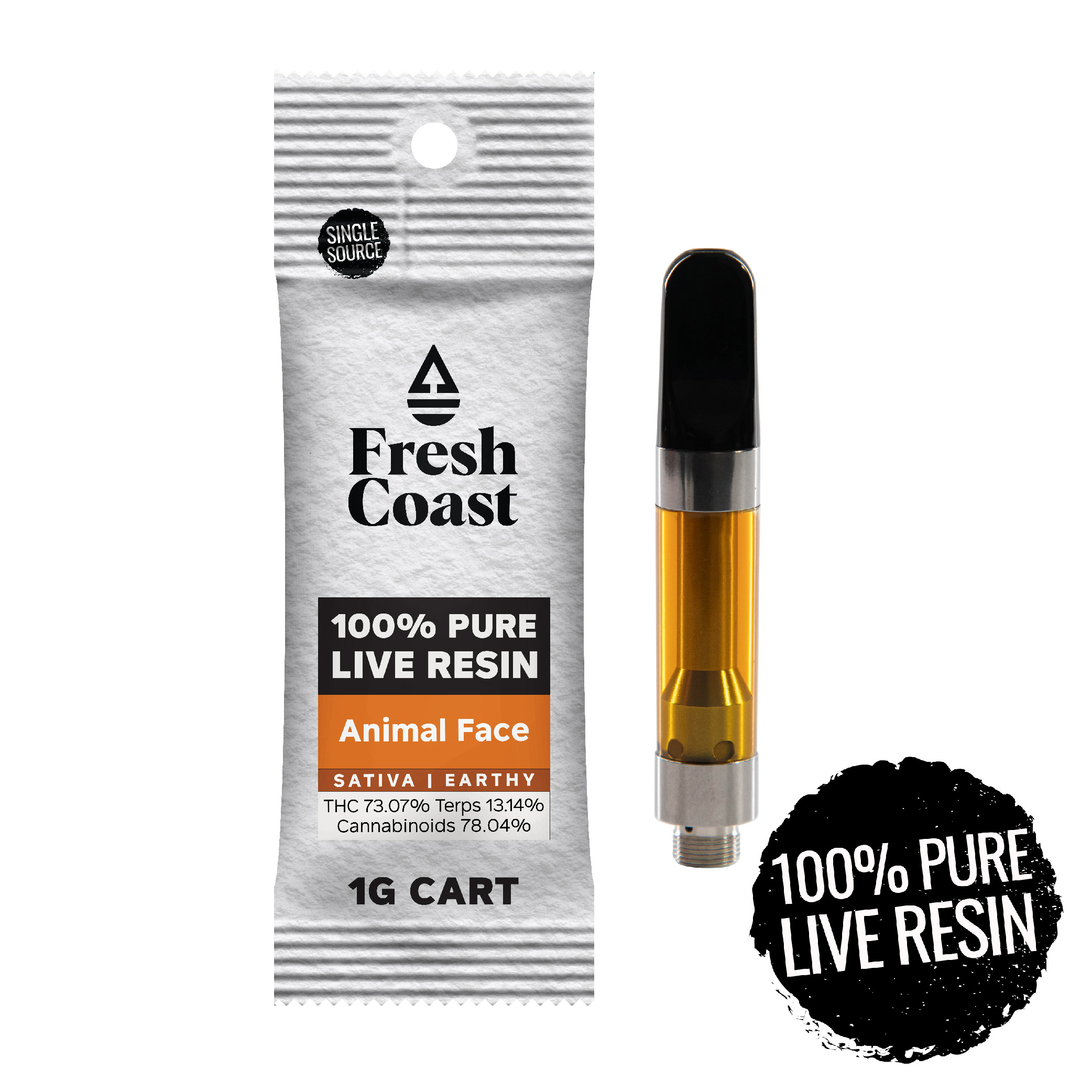 Photograph of Product: Fresh Coast - Animal Face Live Resin Cartridge 1g