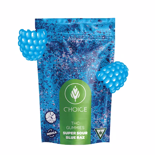 Photograph of product: Choice | Super Sour Prickly Pear | 200mg Gummies