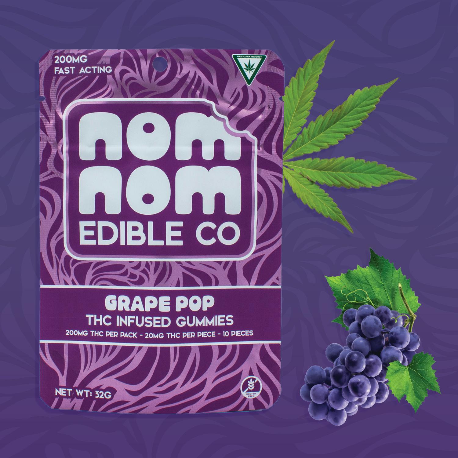 Photograph of product: Grape Pop | 200MG Gummmies