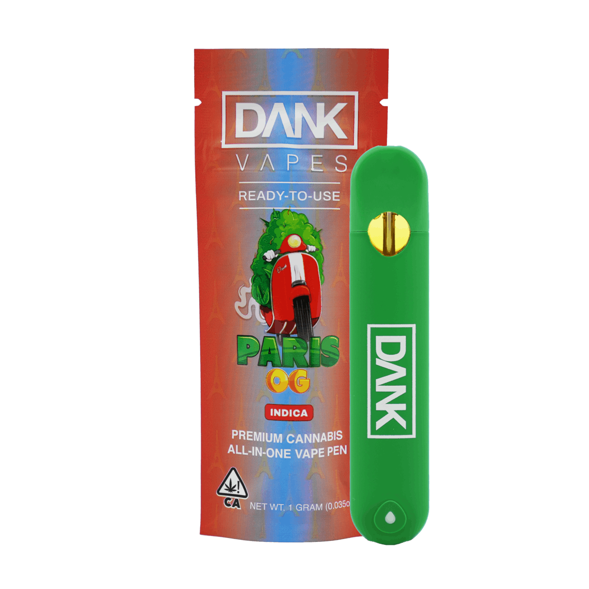 Photograph of product: Dank Vape Disp. Paris OG (I) 1g