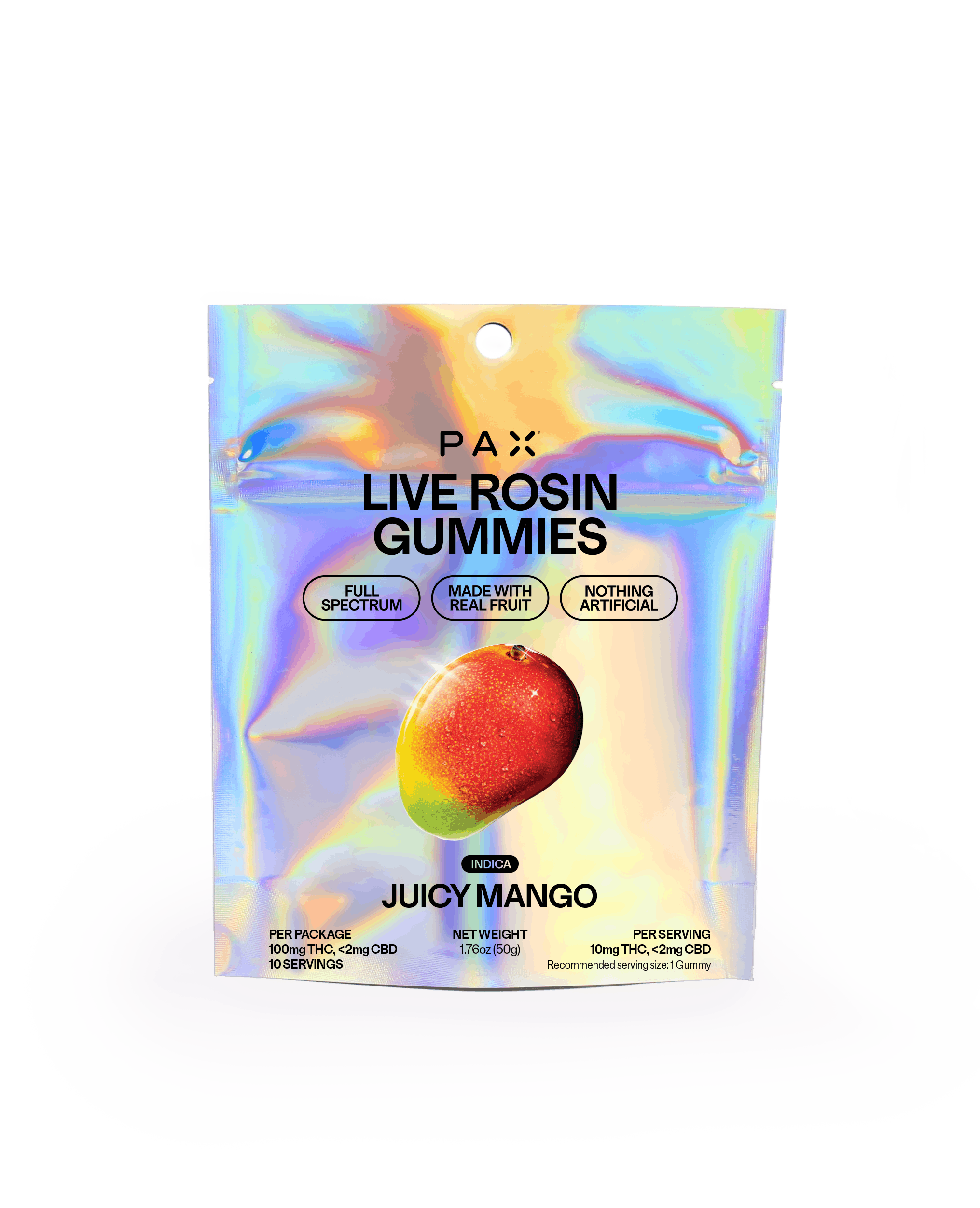 Photograph of product: Juicy Mango Rosin Gummies 100mg