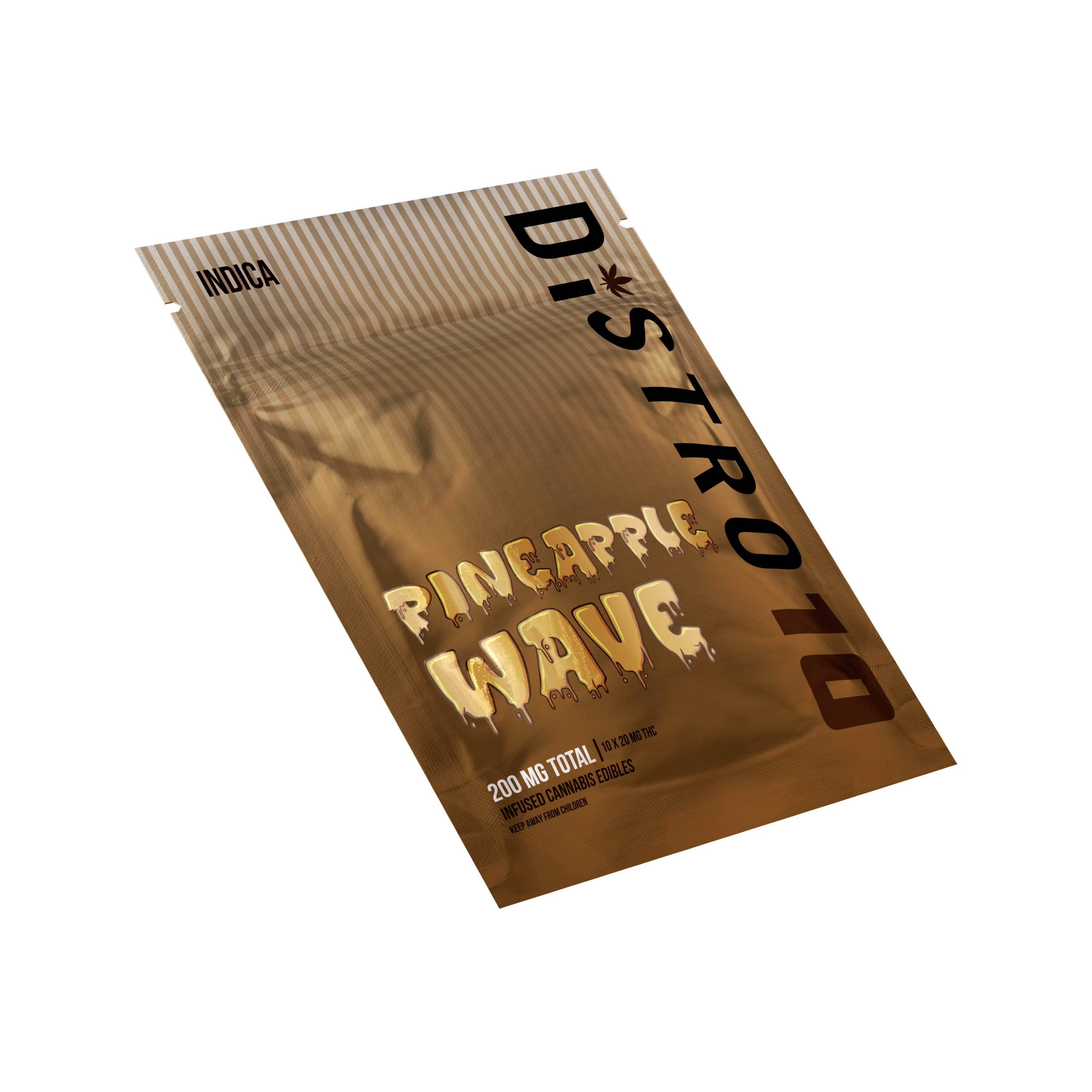 Photograph of product: Distro 10 | Pineapple Wave | Infused Gummies | 200mg | Oui'd