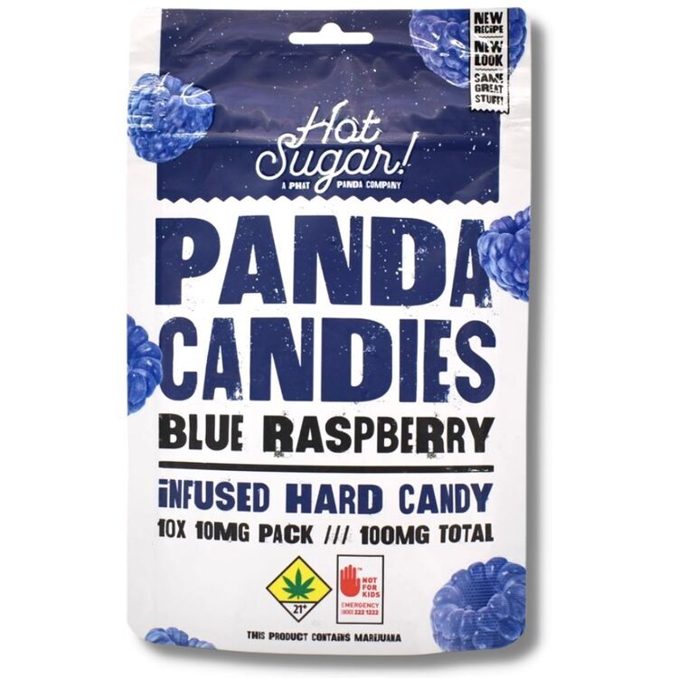 Photograph of product: Blue Raspberry 100mg Hard Candy Edibles (Hot Sugar)